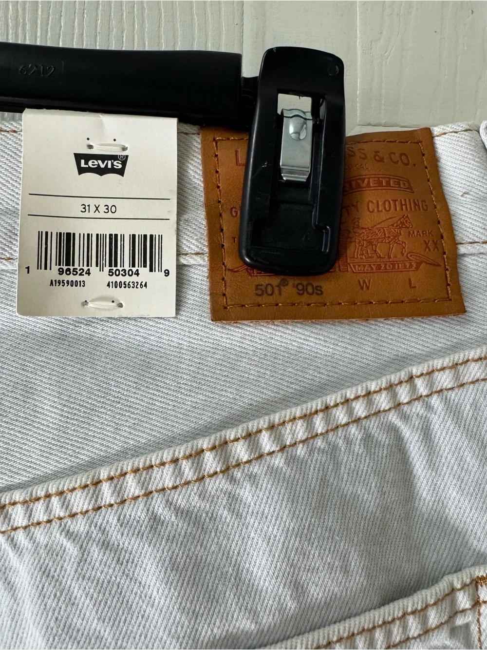 Levi's White Men's Straight Jeans - 501 Fit
